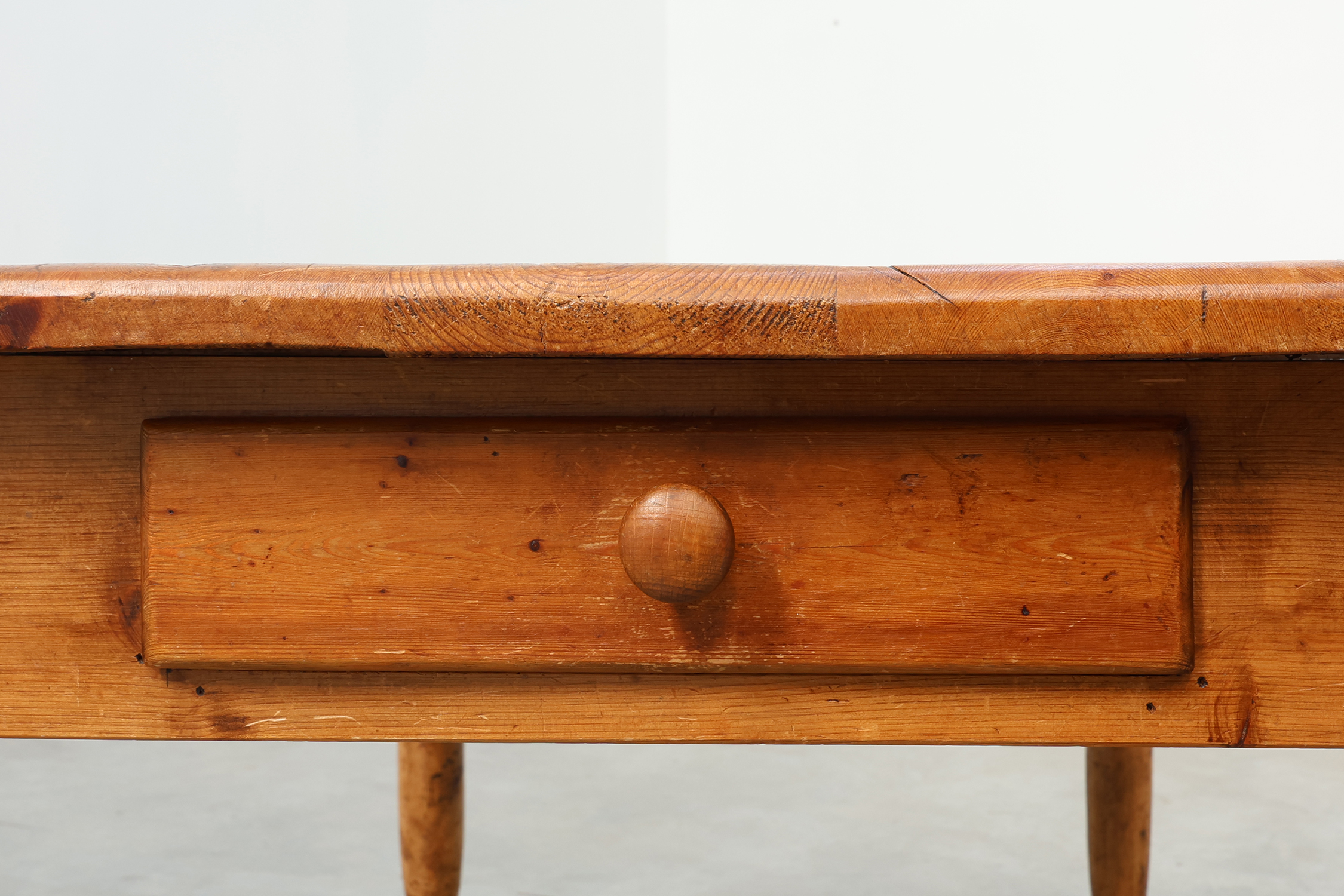 Antique Pine Farmhouse Table, France, Late 19th Century thumbnail